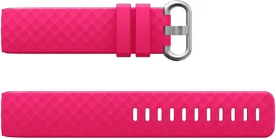 Productafbeelding van CHPN - Horlogeband - Bandje geschikt voor Fitbit - Fitbit Charge 4 - Sportbandje - Roze - Helderroze - Maat L - Groot - Horlogeband - Exclusief Fitbit - Bandje - Armband