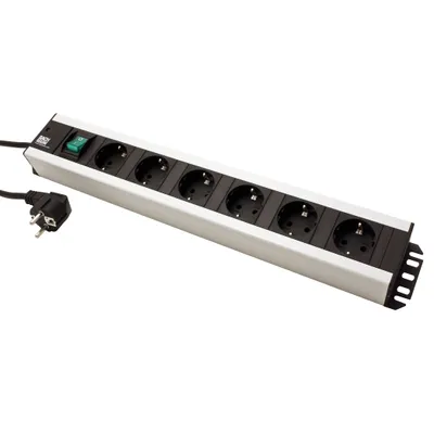 Obrázek produktu pro Bachmann 300.003, 2 m, Vnitřní, Zahnutý, 1,5 mm², Černá, 6 AC zásuvky / AC zásuvek