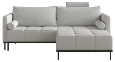 Obrázok produktu pre Selsey Skilia – rozkladacia pohovka, 3-miestna, materiál: chenille, farba: svetlosivá, rozmery: 224 cm