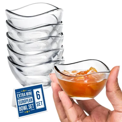 Obrázek produktu pro Skleněné misky na dipy - Sada 6 kusů - 66 ml - Bez olova