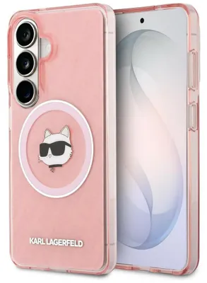 Image de Étui KARL LAGERFELD adapté au SAMSUNG S26 Plus KLHMS26MHMKBCHOP (logo magnétique IML répété et Choupette) rose