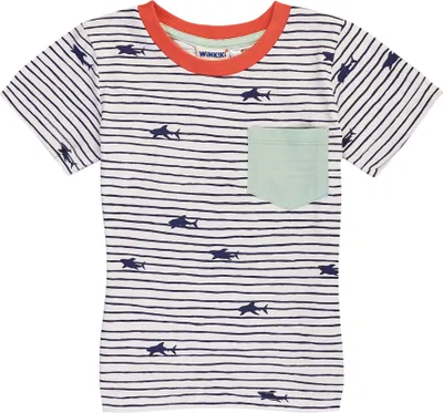 Produktbild von Jungen-T-Shirt Marine - Weiß - 98