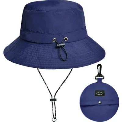 Produktbild von Fischerhut Sonnenhut Damen Herren Wasserdicht UV Schutz Marineblau Einheitsgröße
