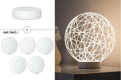 Image de lampe de table 3D Basic LED 1x3W blanc , mat V alu