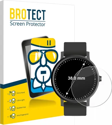 Produktbild von BROTECT Schutzglas für Kreisrunde Displays (ø: 38 mm) Schutzfolie Panzer Folie Glas Display Schutz klar