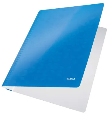 Image de LEITZ Classeur à levier WOW, DIN A4, carton, bleu métallisé