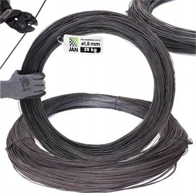 Zdjęcie produktu dla DRUT do Wiązania Zbrojenia Wiązałkowy ŻARZONY Zbrojeniowy 1,8mm 1250mb 25kg