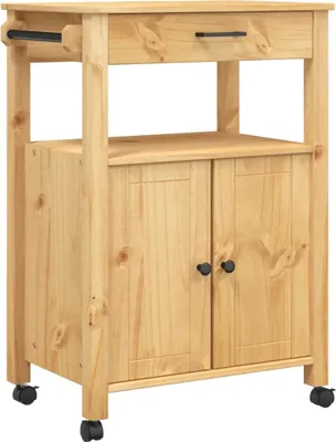 Immagine prodotto di Carrello da cucina MONZA 60x40x90 cm in legno massiccio di pino