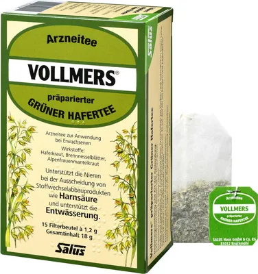 Obrázok produktu pre Salus Vollmers pripravený zelený ovsený čaj, liečivý čaj 15 ks