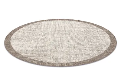 Obrázek produktu pro KOBEREC SIZAL FLOORLUX KRUH 20401 vzor rámu šampaňské / taupe béžový kruh PRŮMĚR 160 cm