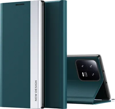 Immagine prodotto di Custodia Xiaomi 13, Custodia Flip Stand magnetica in Finto cuoio per Xiaomi 13 verde