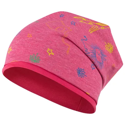 Produktbild von Mädchen Mütze Beanie Übergangsmütze Herzen, Punkte Allover-Print, Rosa-Pink, Gr. 54-56