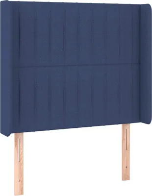Produktbild von vidaXL Kopfteil mit Ohren Blau 103x16x118/128 cm Stoff