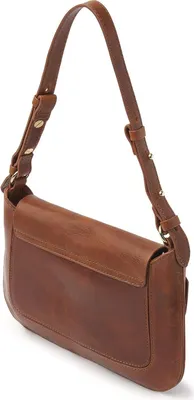 Produktbild von dR Amsterdam Umhängetasche | Leder Schultertasche | Damenhandtaschen | Damen Crossbody Tasche | Milan - 283698 Cognac