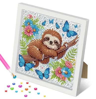 Diamond Painting für Kinder, 18x18 cm, mit Rahmen, DIY Bastelset