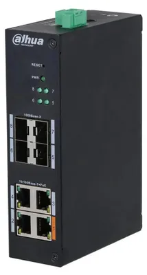 Zdjęcie produktu dla 8-portowy przełącznik Gigabit PoE Dahua – DH-HS4408-4ET-60