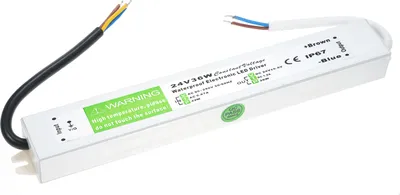 Image de IP67 Waterproof LED Driver Switch Power Supply Transformer Adapter AC 90V-250V to DC 24V 36W Constant Voltage Output for LED Strip Light Outdoor Lightbox Signboard