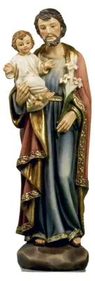 Figur San Giuseppe aus Kunstharz, 20 cm, religiös