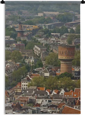 Produktbild von MuchoWow® Wandteppich Wandbehang Skyline - Utrecht - Domturm 60x90 cm Tapisserie Dekoration Wandtuch - Foto-Teppich - Abwaschbar
