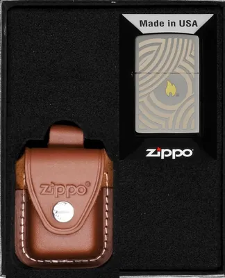 Produktbild von ZIPPO Feuerzeug-Set FLAME AND CIRCLES DESIGN 2 Geschenk No2