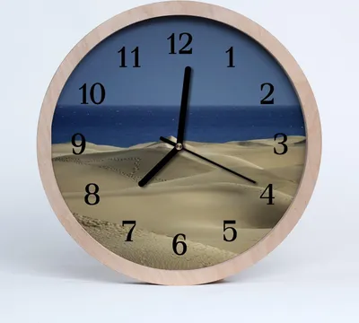 Produktbild von Holzuhr 30fi cm wanduhr - Seedünen Landschaft