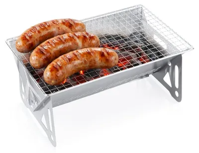 Produktbild von Vilde | Campinggrill Faltbar - 28x18x12 cm - Mini Holzkohlegrill für Rucksack