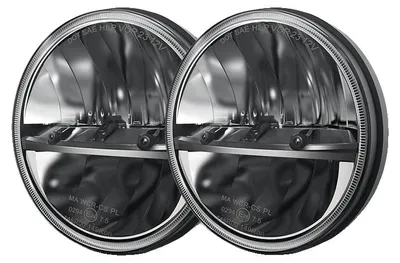 Zdjęcie produktu dla Reflektory LED, światła drogowe i mijania, wytrzymała aluminiowa obudowa, 2PC wysokie/niskie, 6000K
