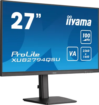 Produktbild von iiyama ProLite XUB2794QSU-B6, 68,6 cm (27"), 2560 x 1440 Pixel, Wide Quad HD, LCD, 1 ms, Schwarz