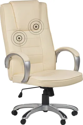 Produktbild von BELIANI Massagesessel Beige Kunstleder Verschromtes Metall mit Heizfunktion Büro Arbeitszimmer elegant