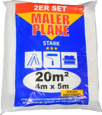 Produktbild von JUFOL Abdeckplane 2-er Set 2 mal 4 x 5 m, transparent