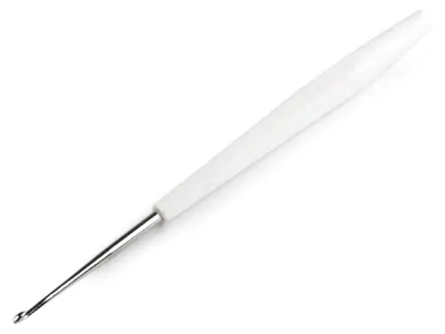 1 Häkelnadel aus Aluminium mit ergonomischem Kunststoffgriff Nr. 2