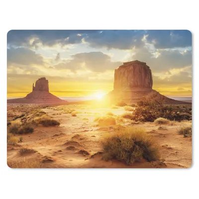 Produktbild von MuchoWow® Mauspad Mousepad Sonnenuntergang - Felsen - Landschaft - Horizont 23x19 cm - Mousepads - Maus Mat - Pad - Mausunterlage - Schreibtischunterlage - Mauspad