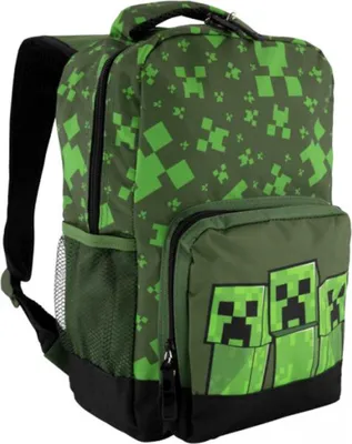 Zdjęcie produktu dla Plecak dziecięcy Minecraft Creepers Trio, plecaki przedszkolne, zielony
