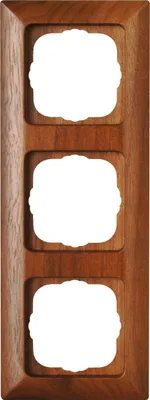 Produktbild von Kopp MILANO – Abdeckrahmen 3-fach, Farbe: Nussbaum