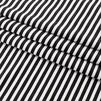 Productafbeelding van Geweven Ticking Gestreepte Stof, Zwart