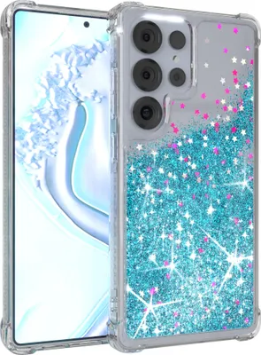 Produktbild von EAZY CASE - Glitzer Hülle kompatibel mit Samsung Galaxy S25 Ultra Glitzer Schutzhülle, Soft Case, Backcover Transparent mit Motiv