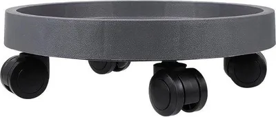 Produktbild von Famanu Pflanzenroller - Blumentopf auf Rollen - Grau - 32 cm