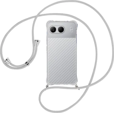 Produktbild von Handykette Backcover-Schutzhülle mit Band (Metall silberfarben) für OnePlus Nord 4 5G - silbergrau
