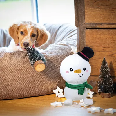 Produktbild von Nobby Xmas Hundespielzeug Plüsch Schneemann 27 cm