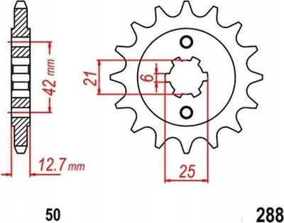 Zdjęcie produktu dla Zębatka 17 Z skok 50 do Honda CB 500 550 750 K Four Supersport