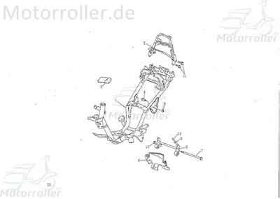 Produktbild von SMC Motorschmutzlappen Rex 50 Scooter Roller 50ccm 2Takt Motorroller.de Minarelli liegend Kontra T 50 50kmh Ersatzteil Service Inpektion Direktimport