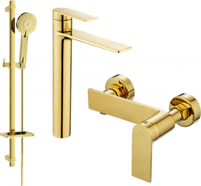 Produktbild von Mexen Zero DQ40 Brausegarnitur, Gold - 71114DQ40-50
