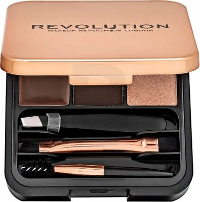 Produktbild von Makeup Revolution Brow Sculpt Kit - Dark Palette zum schminken der Augenbrauen