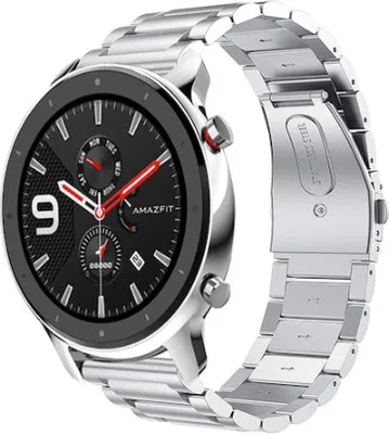 Produktbild von Strap-it Xiaomi Amazfit GTR Gliederarmband (Silber)