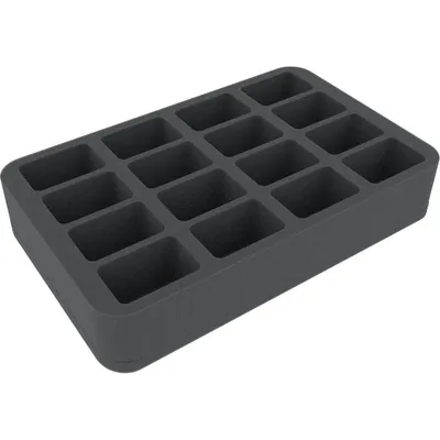 Imagen del producto de Espuma de media densidad para 16 miniaturas de Blood Bowl, tamaño de 40 mm