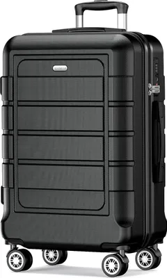 Image de SHOWKOO Grande valise rigide légère XL avec serrure TSA 4 roulettes & extensible
