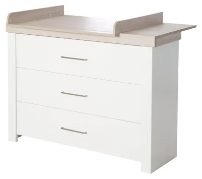 Obrázek produktu pro roba Přebalovací komoda „Lucy“ s přebalovacím nástavcem, Soft-Close, 3 zásuvky, výška přebalování 90 cm