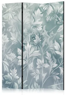 Immagine prodotto di Pannello divisorio pieghevole a 3 ante, stampato su entrambi i lati, con decorazioni a foglie, dimensioni 135 cm x 172 cm
