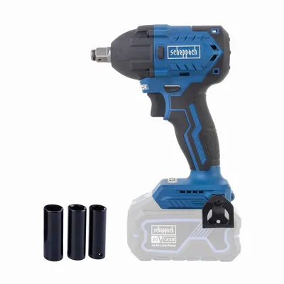 Produktbild von Scheppach Akku-Schlagschrauber BC-IW350-X | 1/2 Zoll Werkzeugaufnahme | max. 370 Nm | 20V IXES | Brushless Motor | 3600 bpm | 180 Nm Drehmoment
