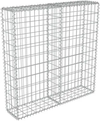 Obrázok produktu pre Záhradný plot z nehrdzavejúcej ocele – 100 x 20 x 100 cm – strieborný